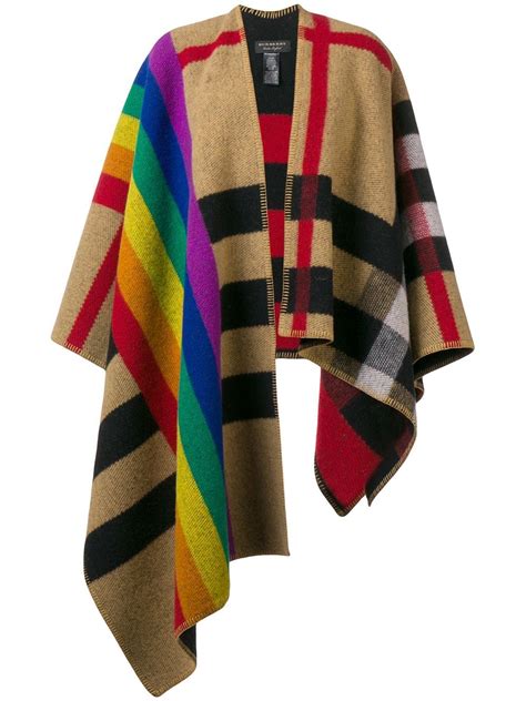 kids ponchos burberry|Burberry rainbow vintage poncho.